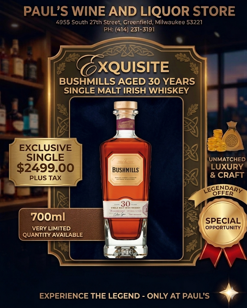 Bushmills 30 Year Single Malt Irish Whiskey — exclusive at Paul's